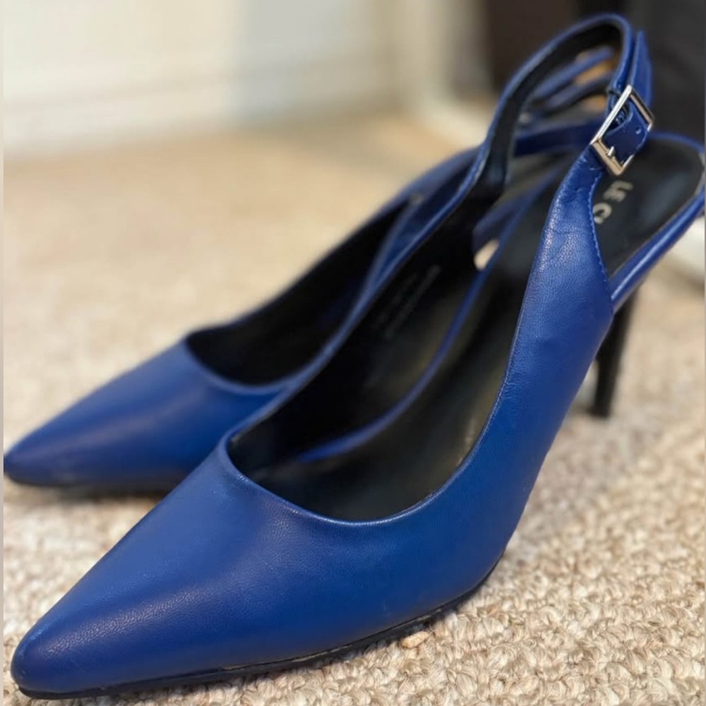 Blue Slingback Heels